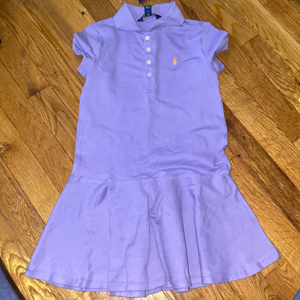 Girls purple polo dress